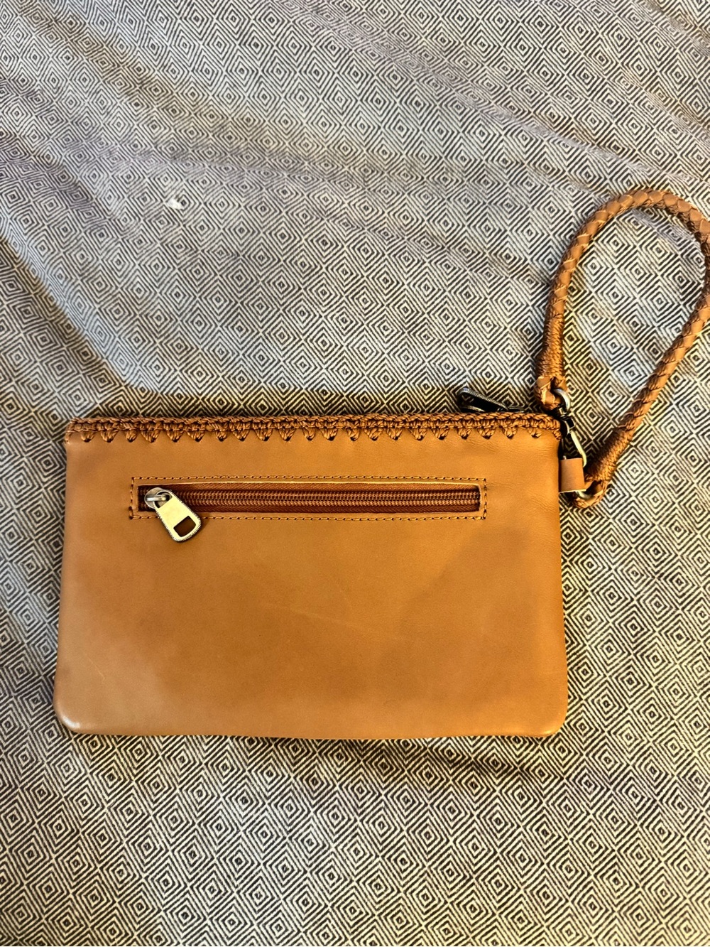 The Sak Braided-Trim Wristlet Clutch in Tan - Picture 2 of 3